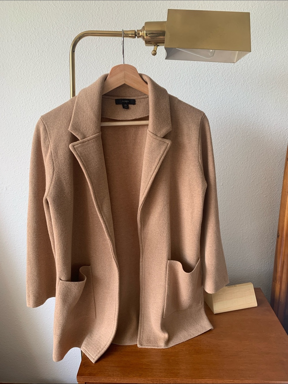 J Crew camel open blazer, XS